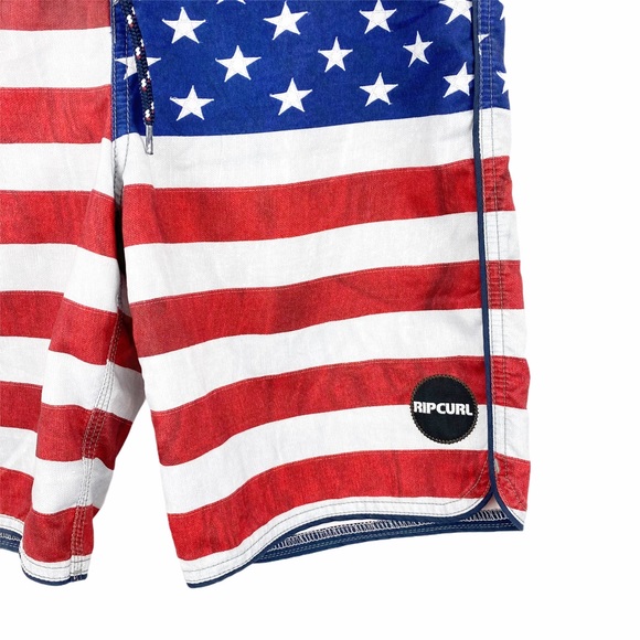 RIP CURL American Flag Swim Trunks Size 28 Small - Picture 4 of 6